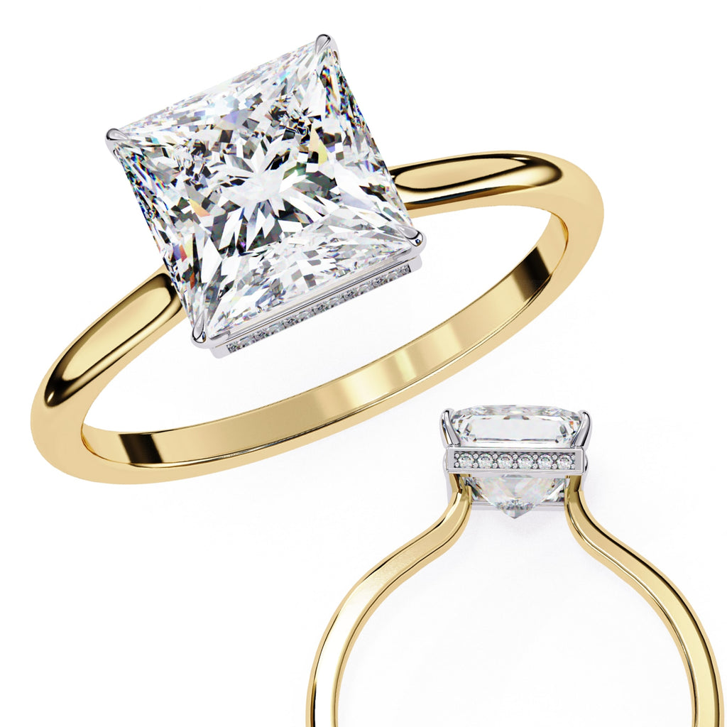 Elegant Central Stone Diamond Ring with Side Stone Brilliance