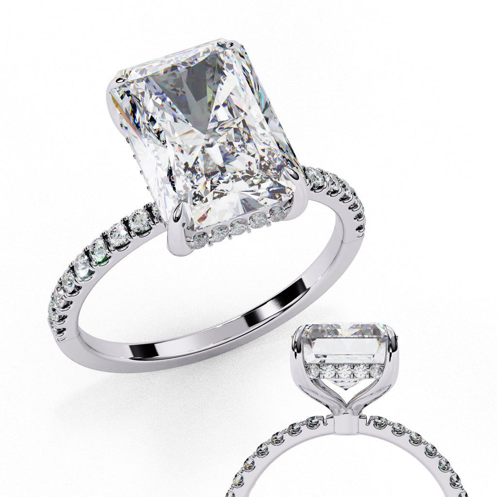 Elegant Diamond Side Stone Brilliance Ring