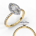 Elegant Central Stone Diamond Ring with Radiant Side Stones