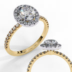 Elegant Diamond Central Stone Ring with Side Accents