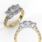 Elegant Central Stone Diamond Cluster Ring
