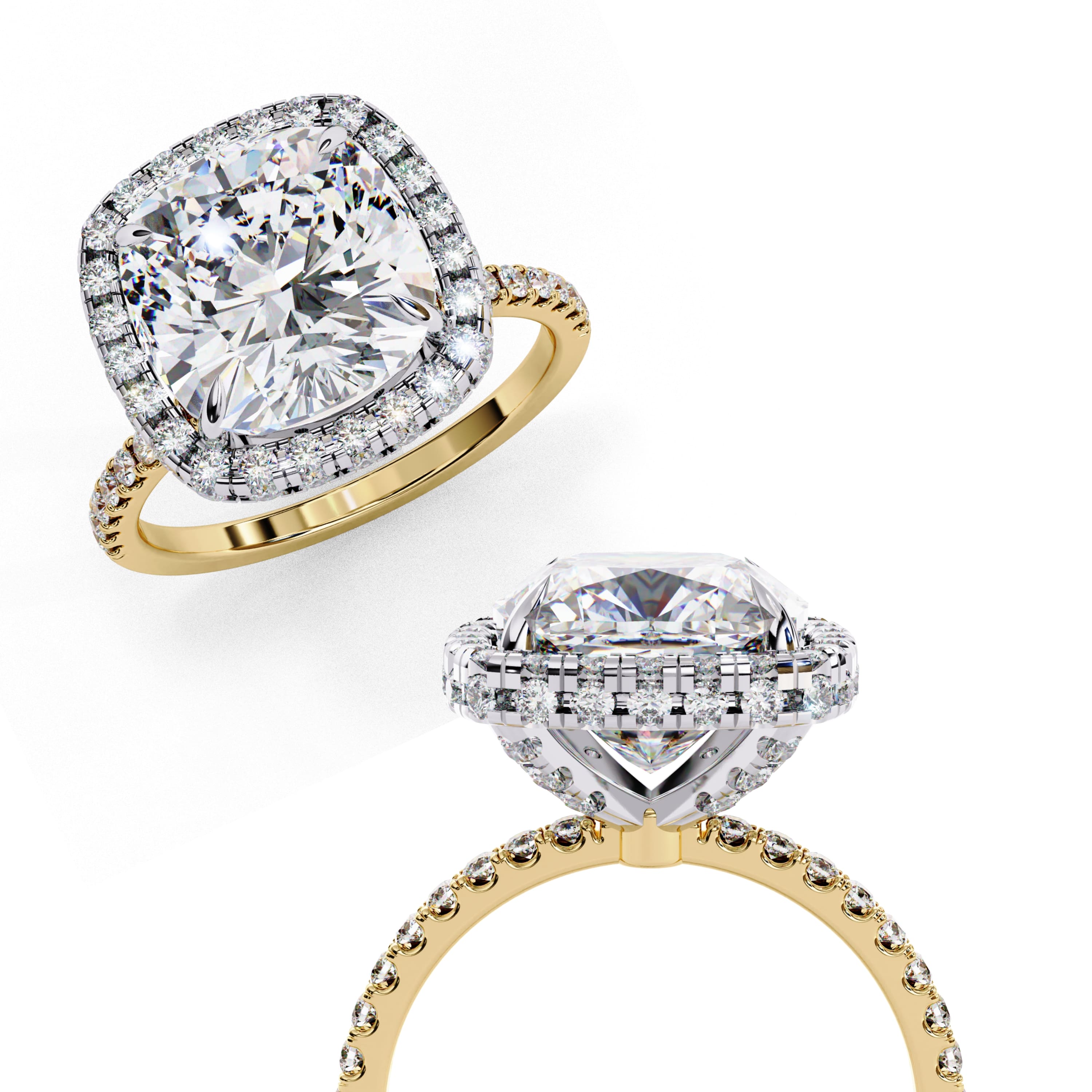 Elegant Diamond Side Stone Brilliance Ring