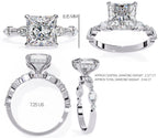 Elegant Central Stone Diamond Ring with Radiant Side Accents