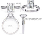 Elegant Central Stone Diamond Side Accent Ring