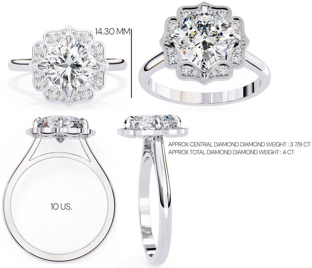 Elegant Diamond Central Stone Ring