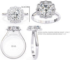 Elegant Diamond Central Stone Ring