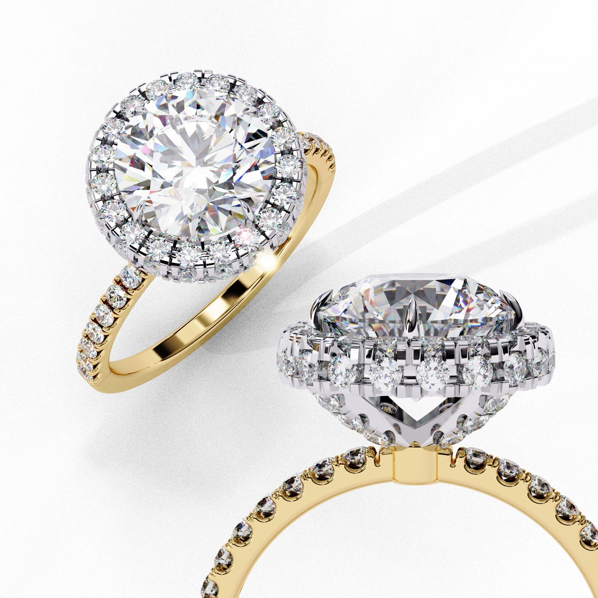 Elegant Diamond Central Stone Brilliance Ring