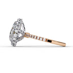 Elegant Central Stone Diamond Halo Ring