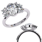 Elegant Central Stone Diamond Ring with Side Accents