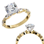 Elegant Diamond Central Stone Ring with Brilliant Side Accents