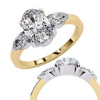 Elegant Multi-Stone Central Brilliance Ring