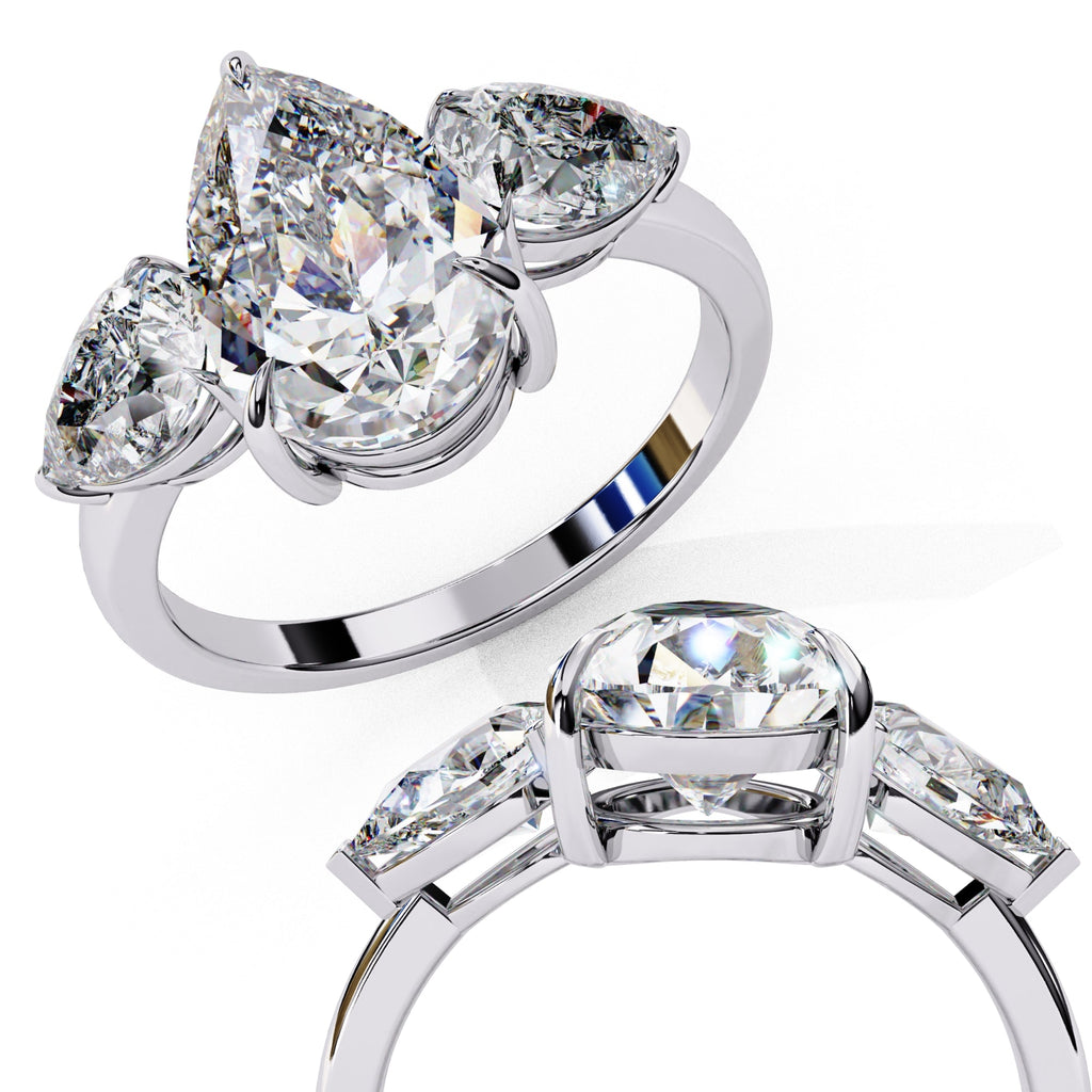 Radiant Multi-Stone Central Cluster Ring