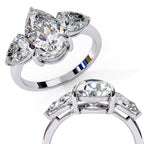 Radiant Multi-Stone Central Cluster Ring