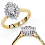 Elegant Central Stone Diamond Ring with Radiant Side Accents