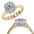 Elegant Central Stone Diamond Halo Ring
