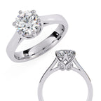 Elegant Central Stone Diamond Ring with Radiant Side Accents
