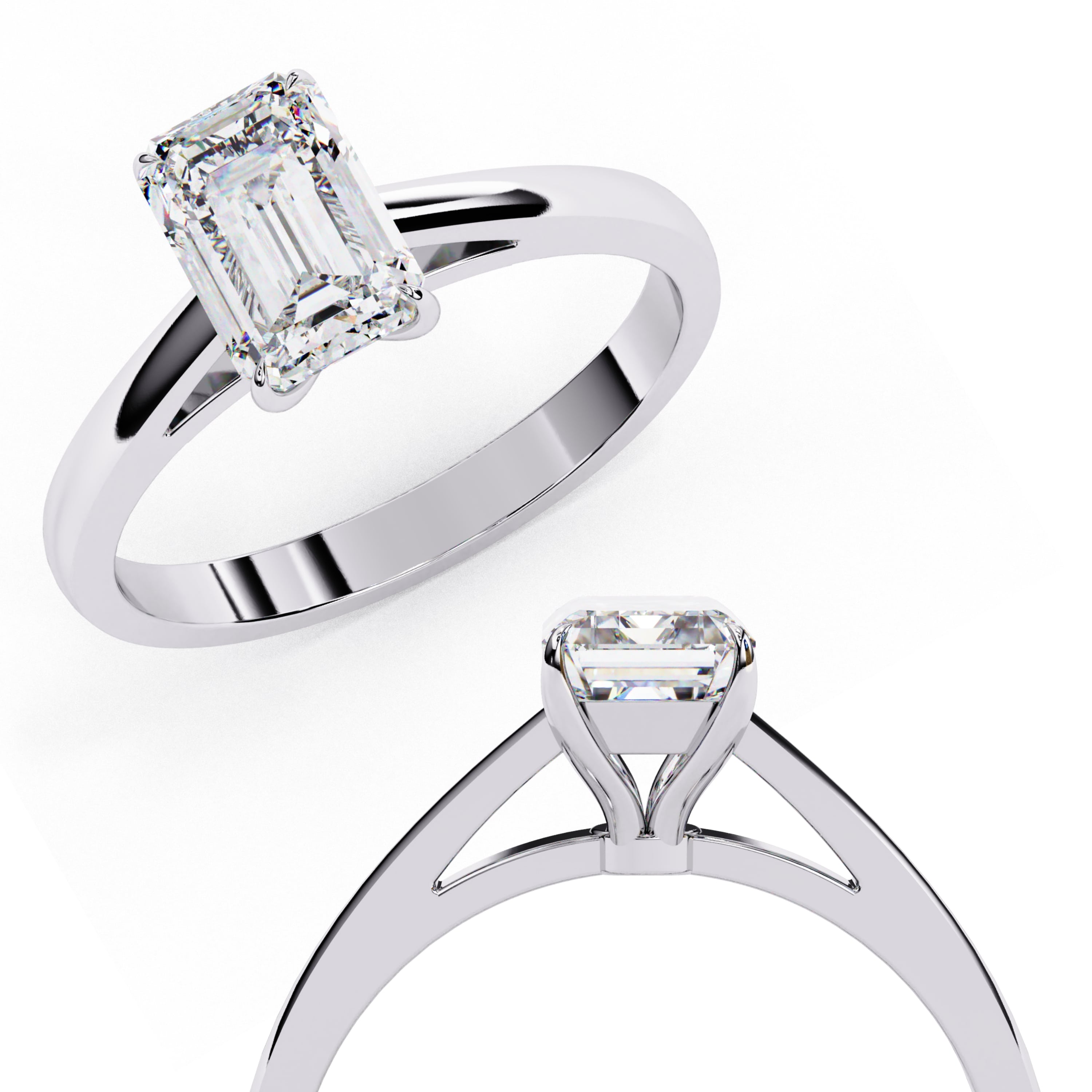 Elegant Solitaire Central Stone Ring