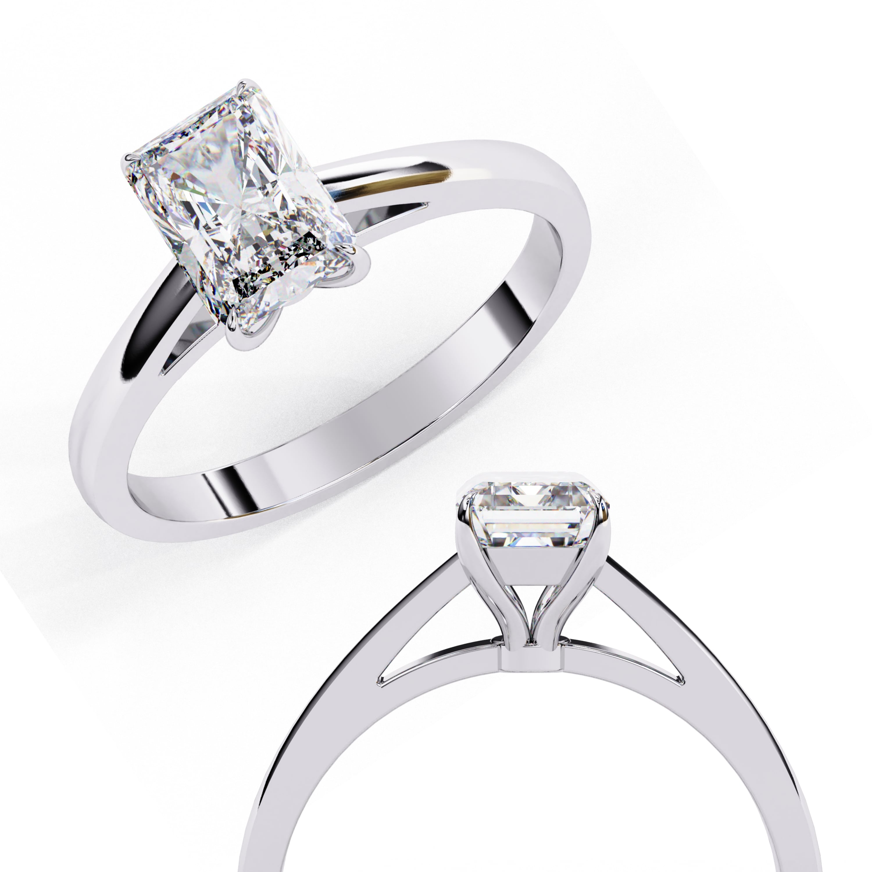 Elegant Central Stone Solitaire Ring