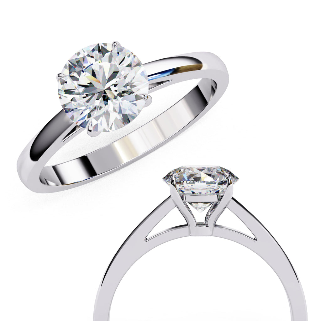 Elegant Solitaire Central Stone Ring