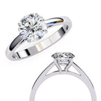 Elegant Solitaire Central Stone Ring