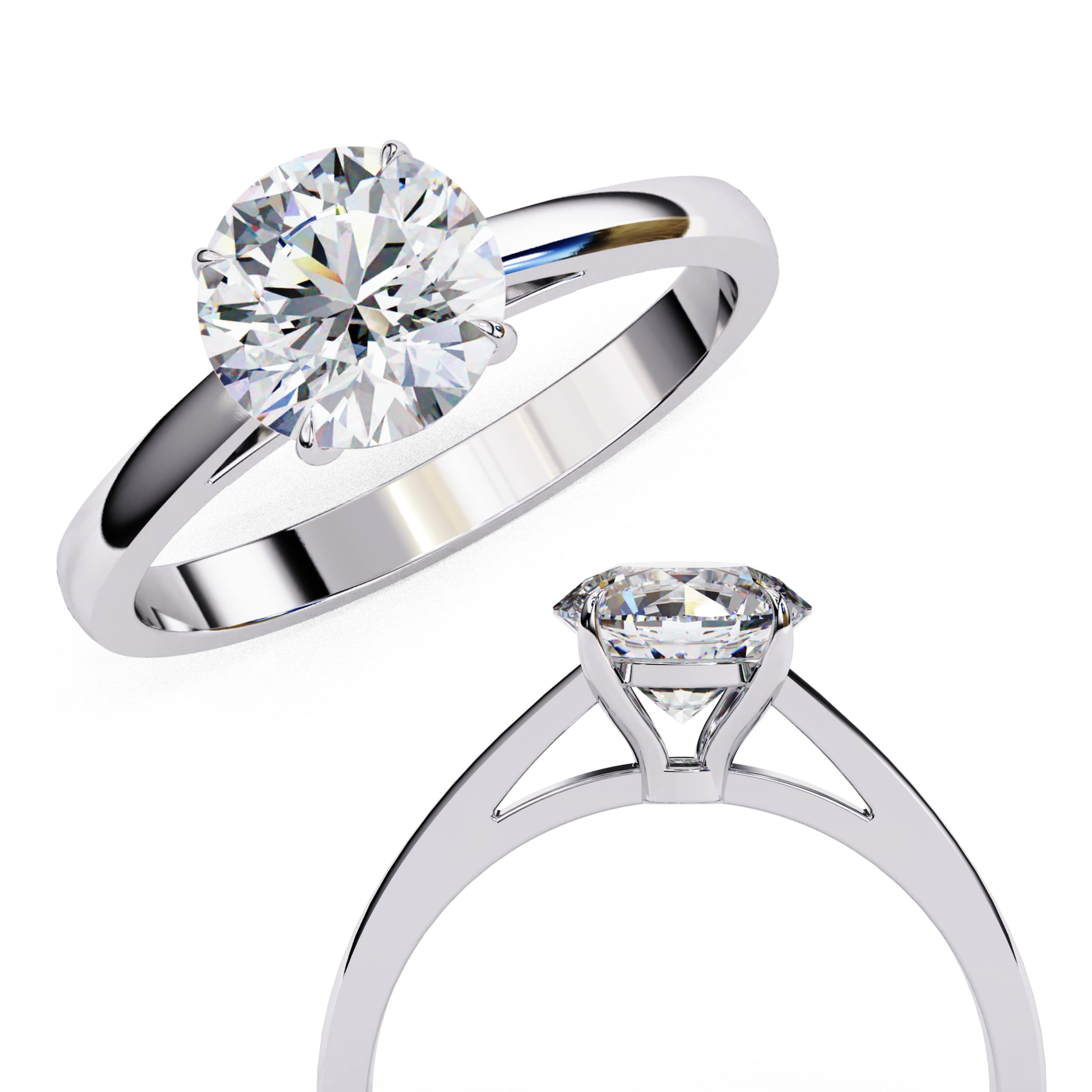 Elegant Solitaire Central Stone Ring