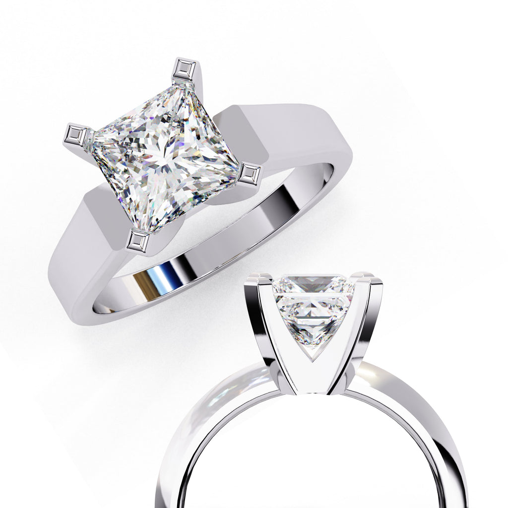 Elegant Central Stone Solitaire Ring