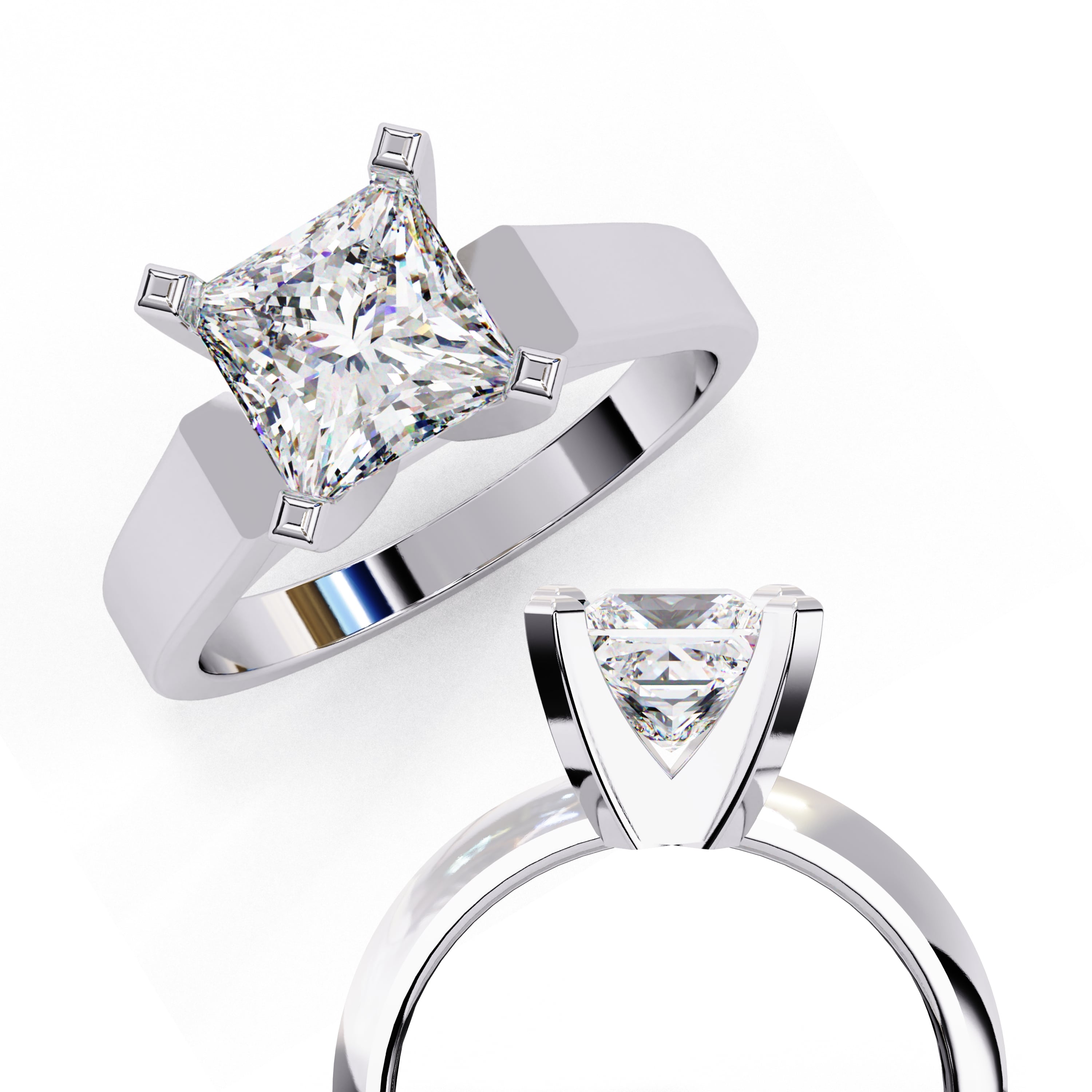 Elegant Central Stone Solitaire Ring