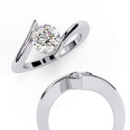 Brilliant Solitaire Diamond Engagement Ring with Timeless Central Stone Setting