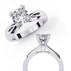 Elegant Solitaire Central Stone Ring