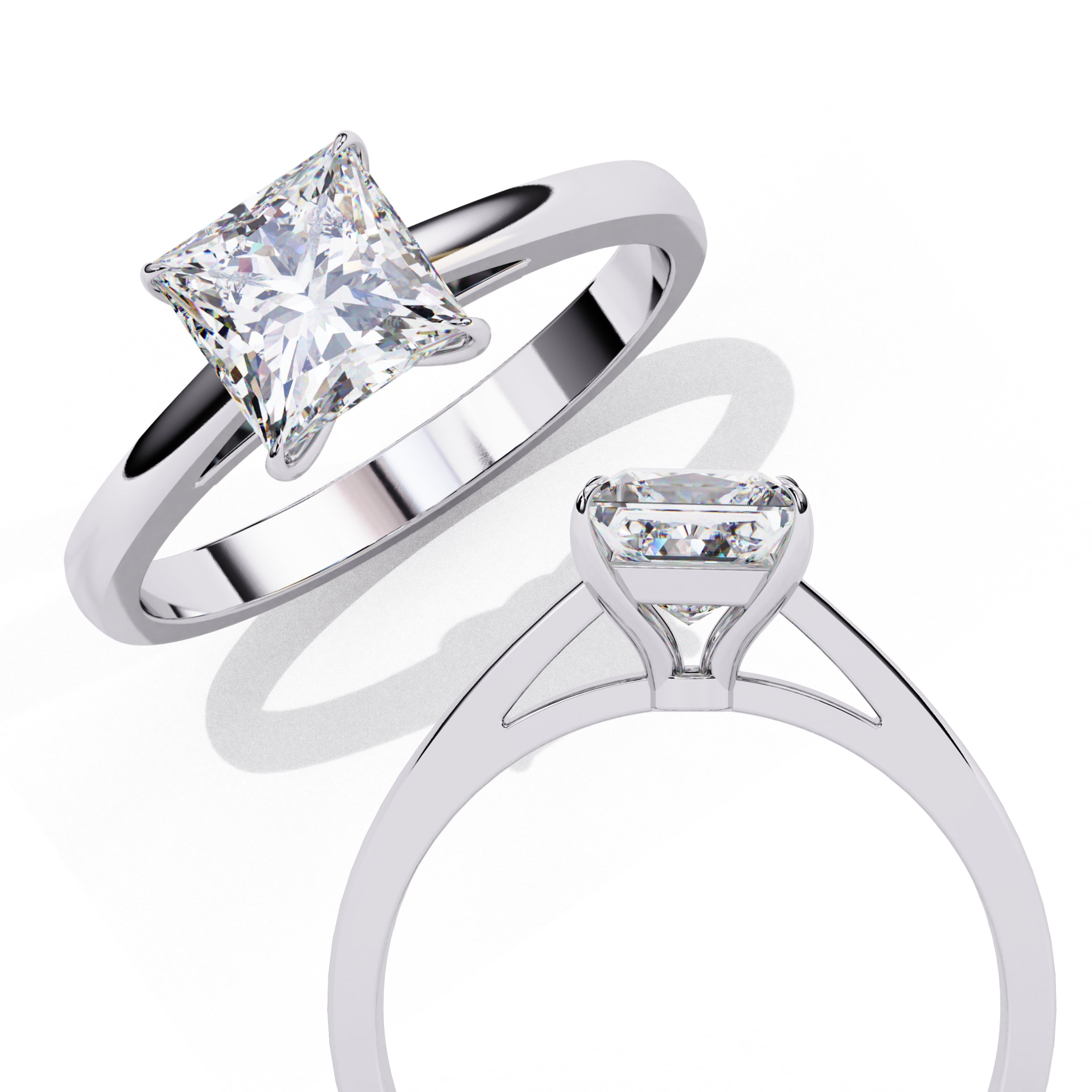 Elegant Solitaire Central Stone Ring