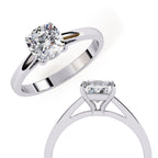 Elegant Central Stone Solitaire Ring