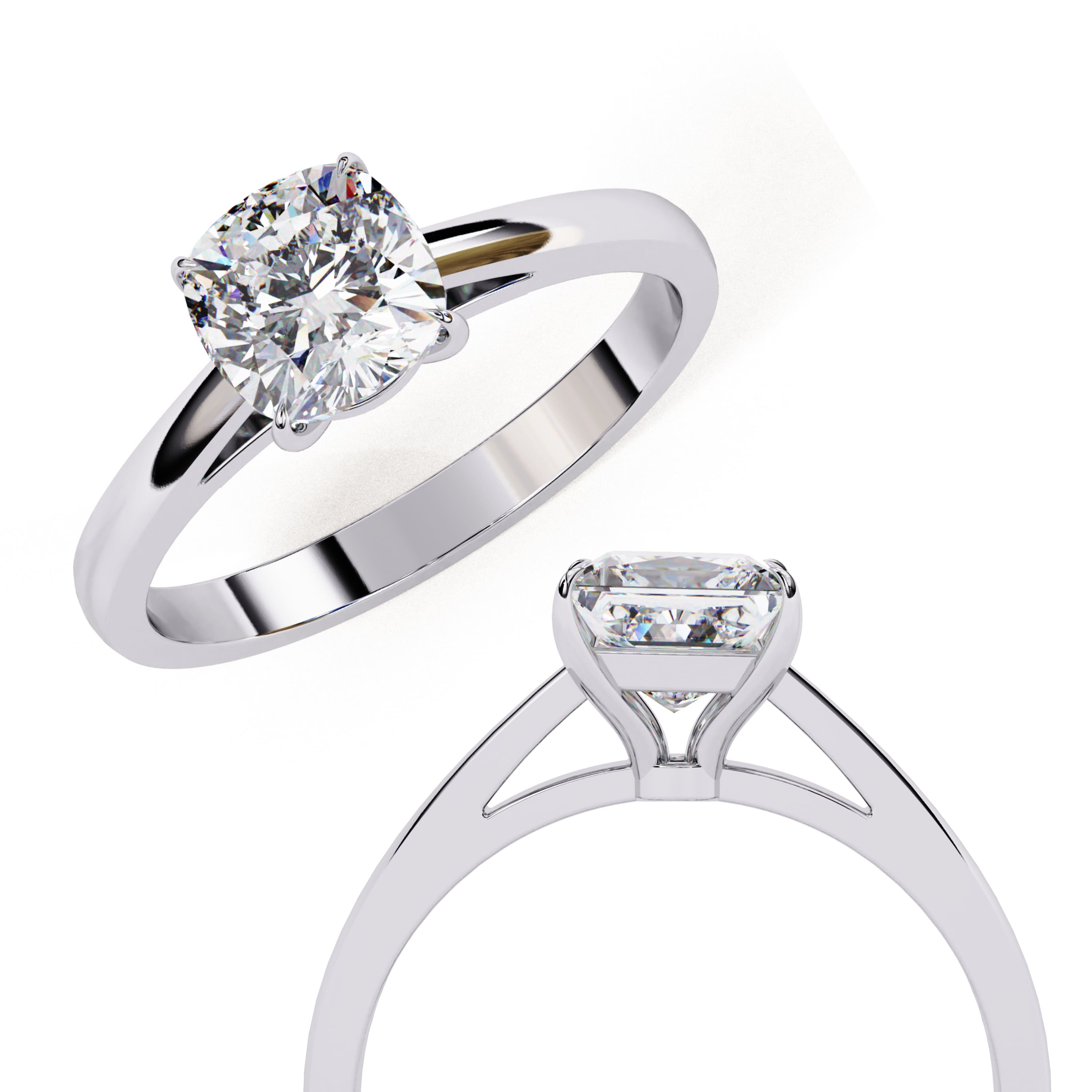 Elegant Central Stone Solitaire Ring