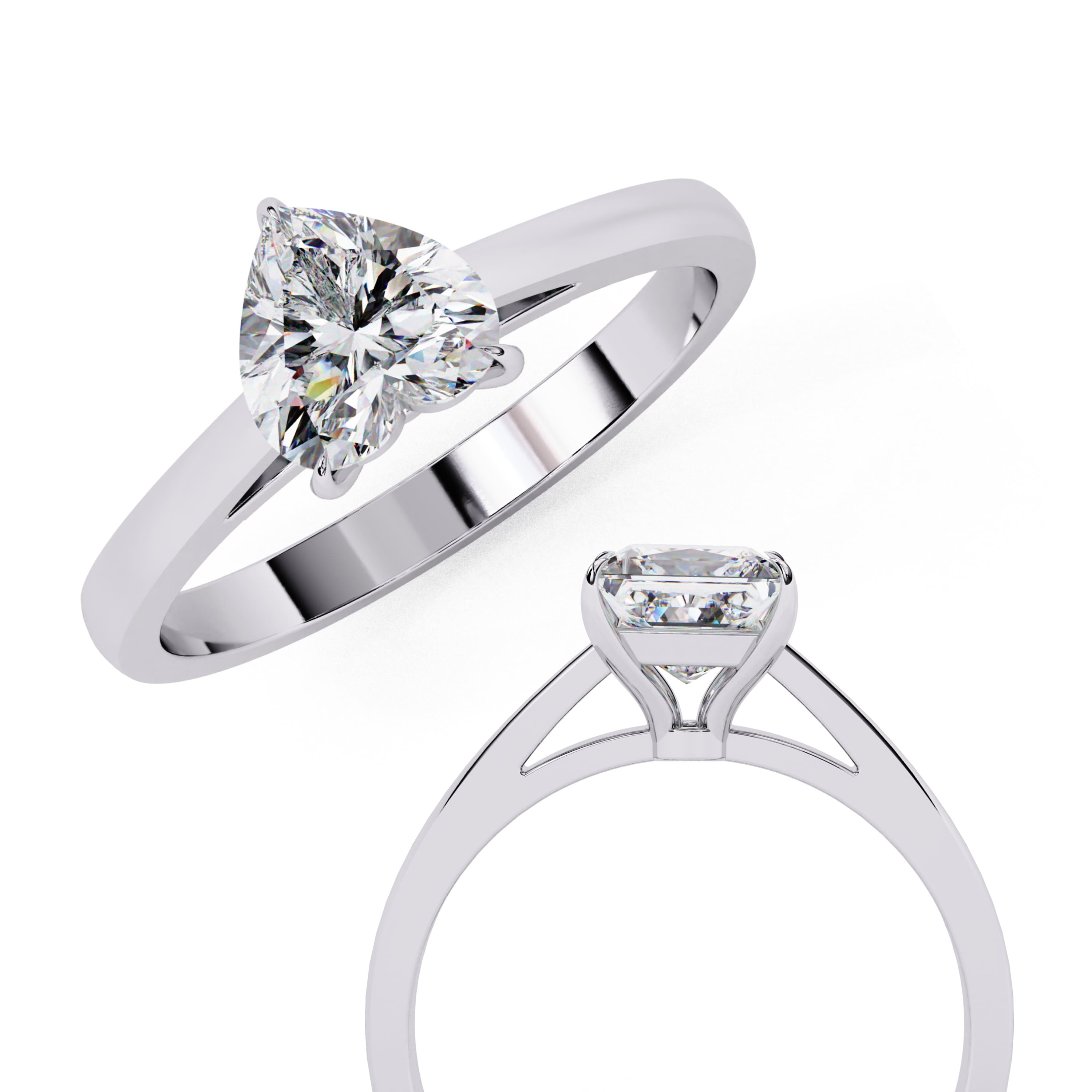 Elegant Solitaire Central Stone Diamond Ring