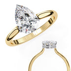 Elegant Central Stone Diamond Halo Ring