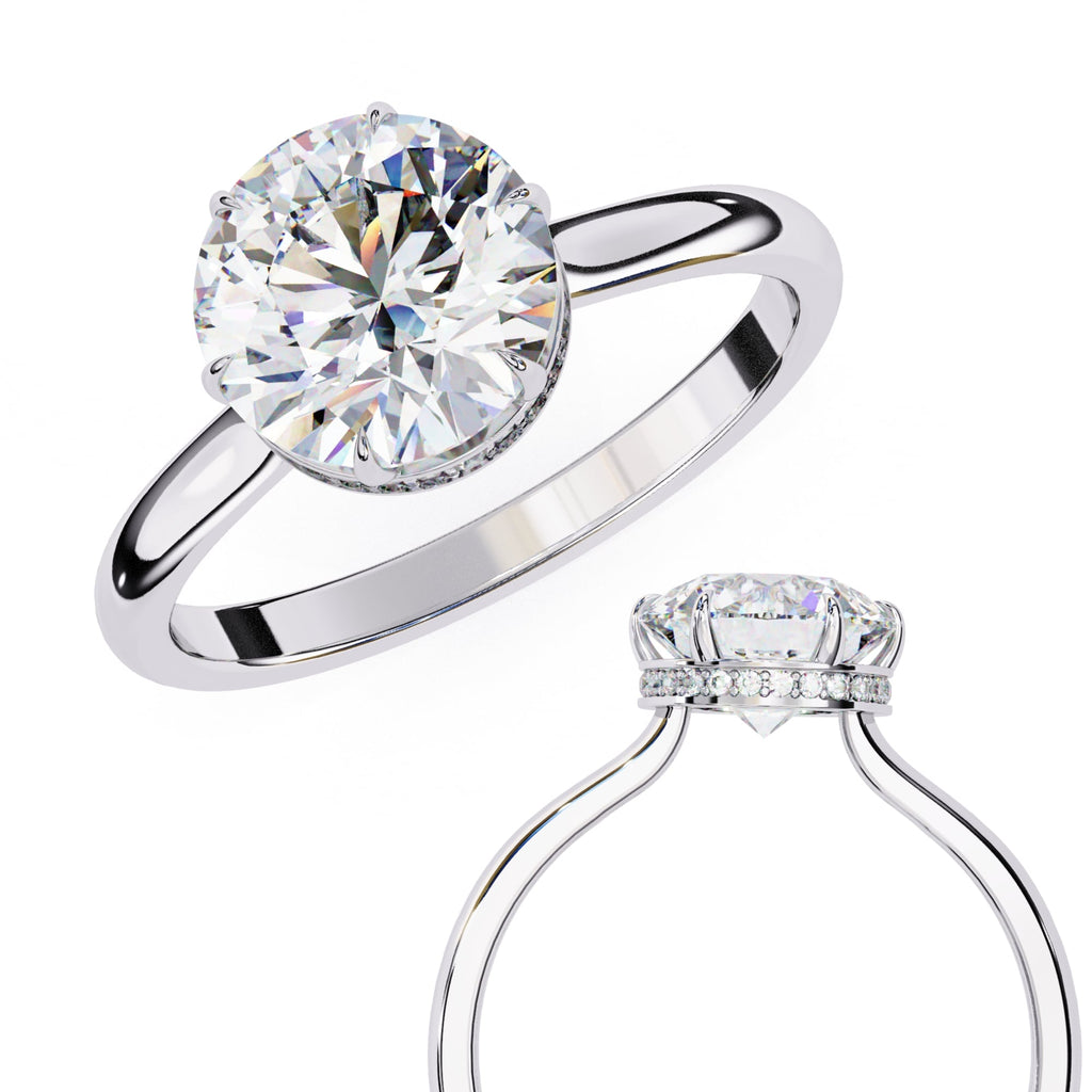 Elegant Central Stone Diamond Ring with Radiant Side Accents