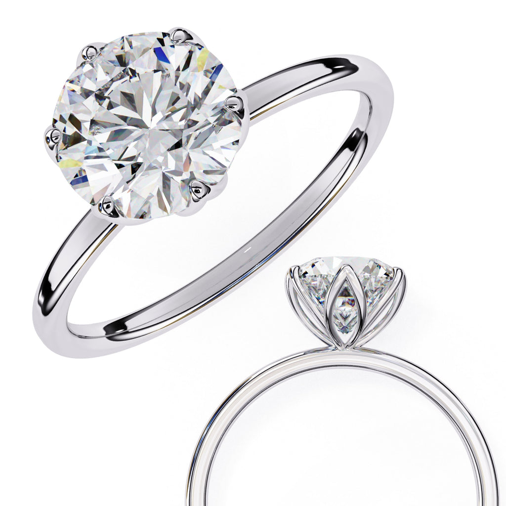 Elegant Central Stone Diamond Ring with Side Accents