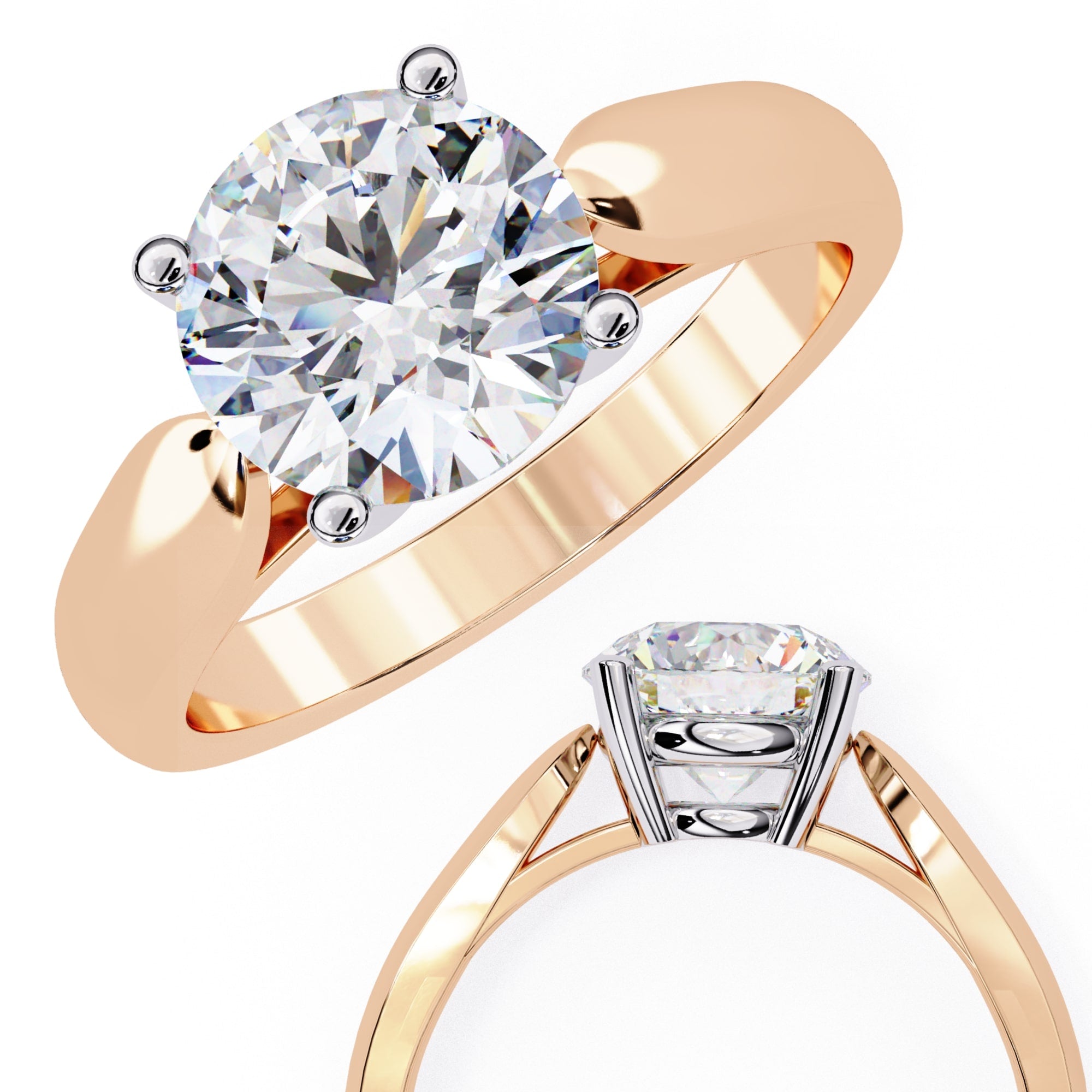 Elegant Solitaire Central Stone Diamond Ring