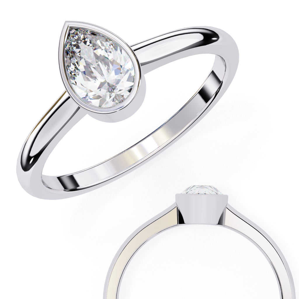 Radiant Solitaire Central Stone Ring