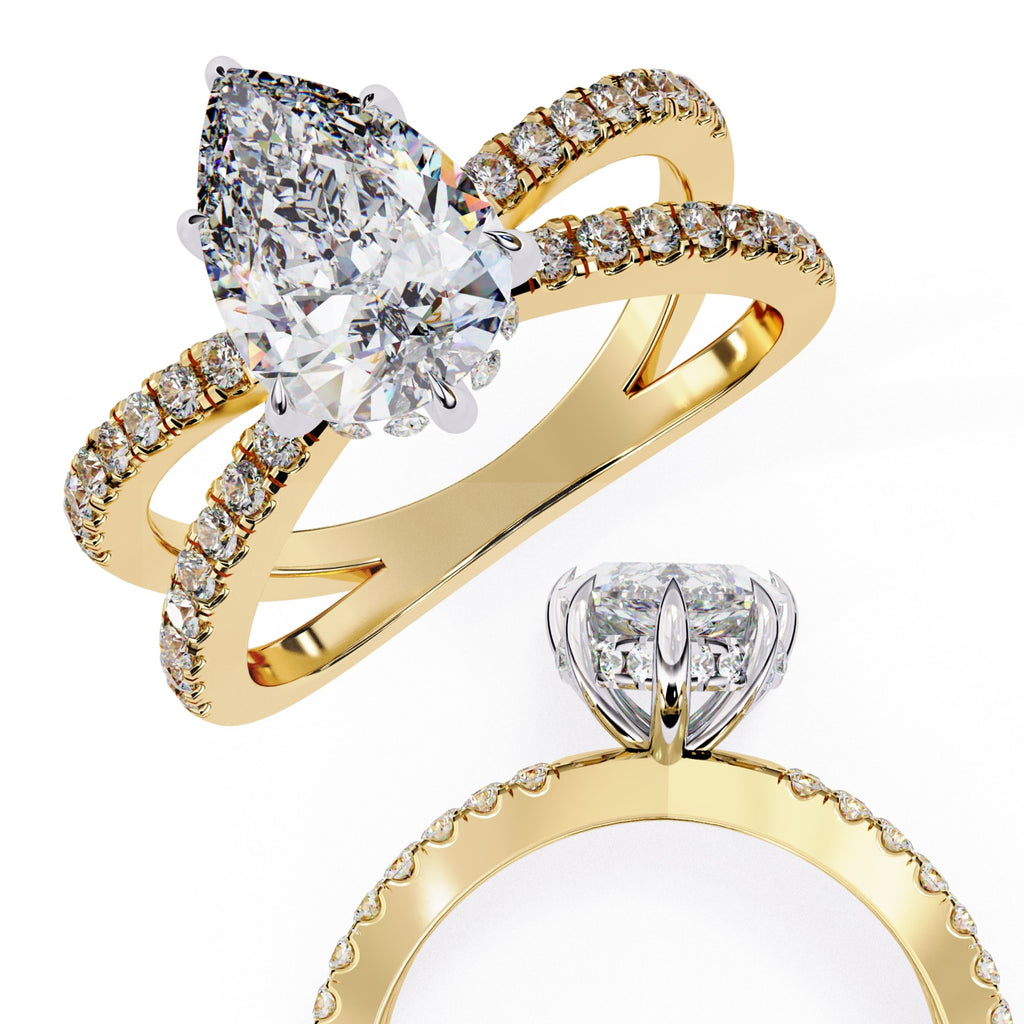 Elegant Diamond Central Stone Ring