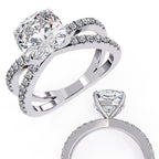 Elegant Central Stone Diamond Ring with Radiant Side Accents