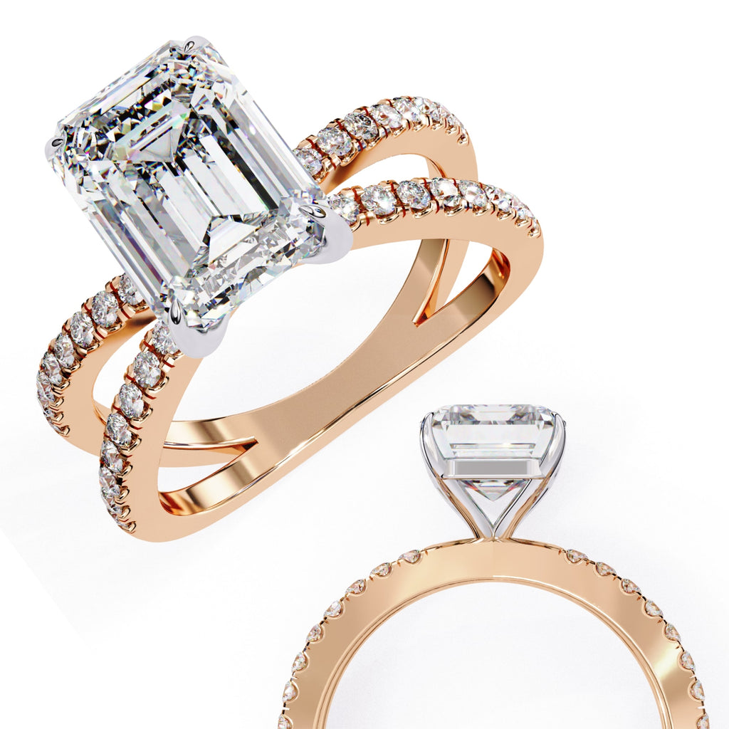 Elegant Central Stone Diamond Ring with Radiant Side Accents