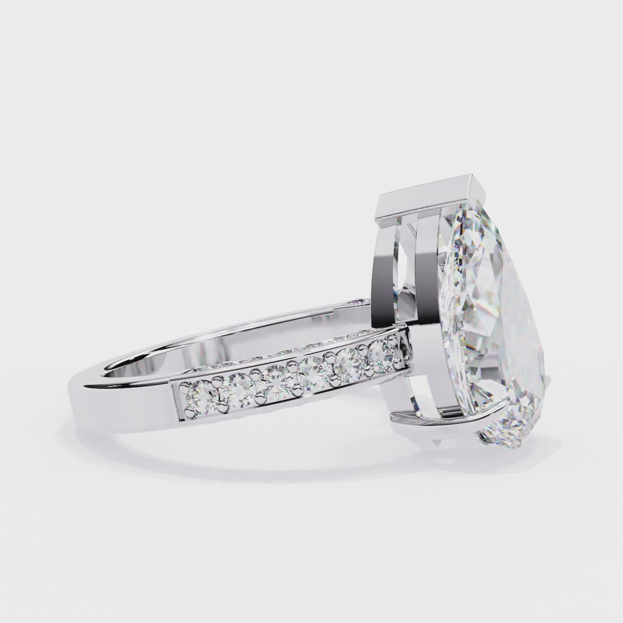 Elegant Side Stone Brilliance Diamond Ring