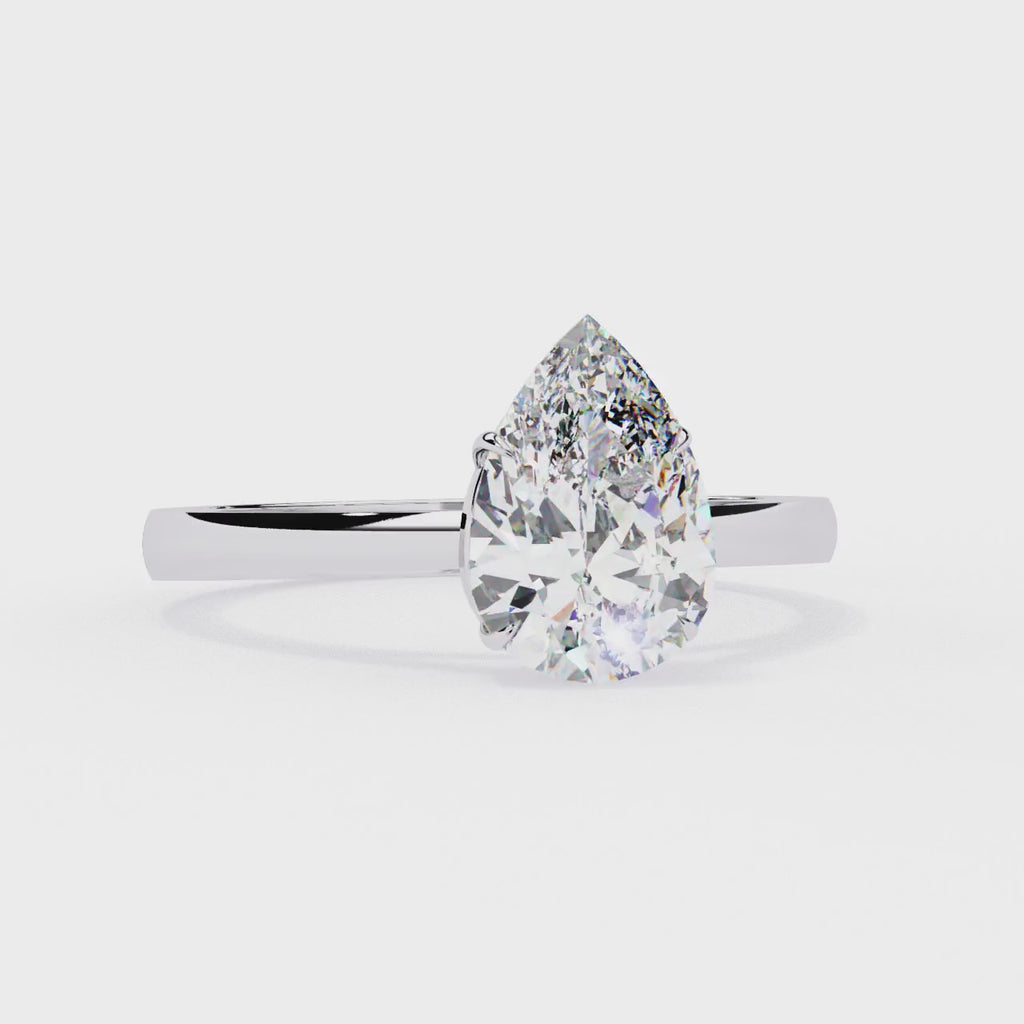 Elegant Solitaire Central Stone Statement Ring