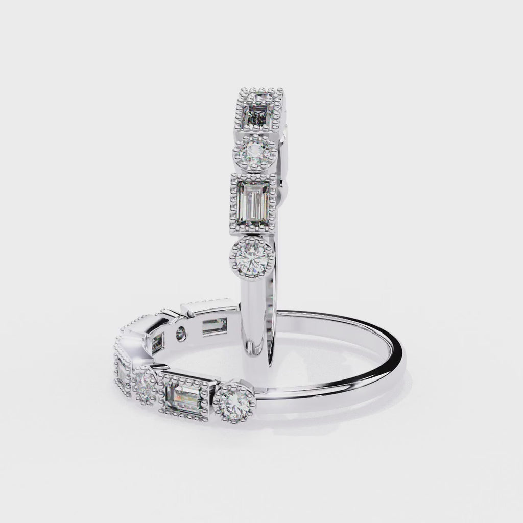 Elegant Diamond Side Stone Brilliance Ring
