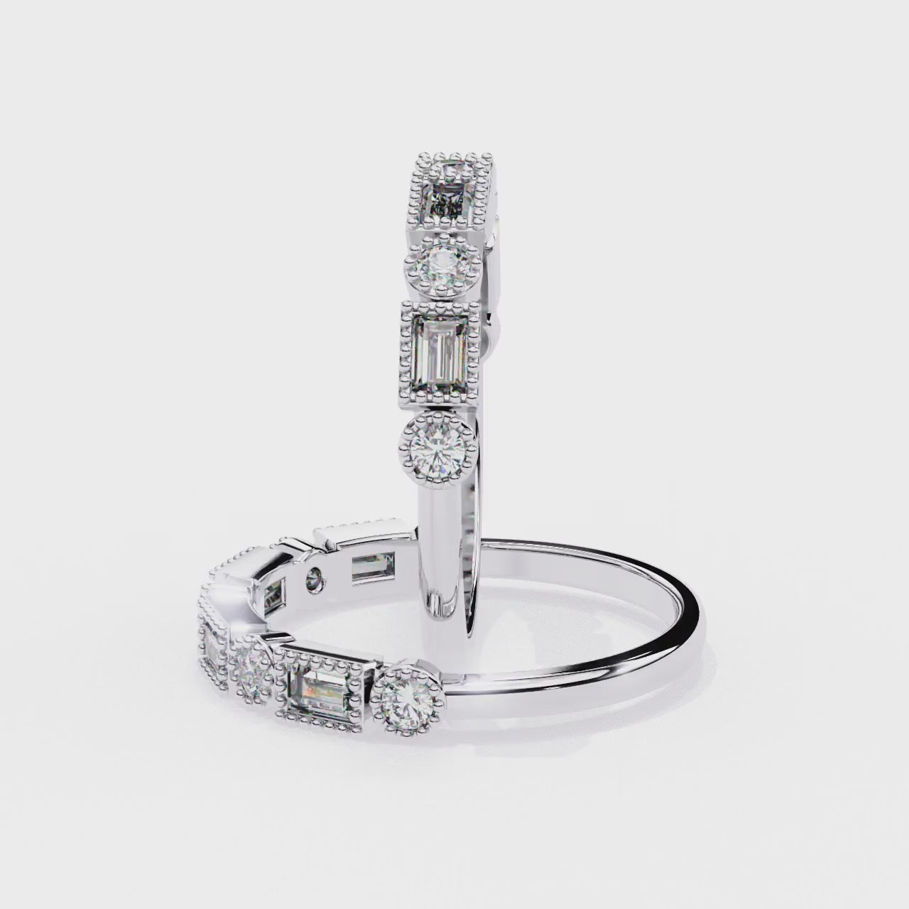 Elegant Diamond Side Stone Brilliance Ring