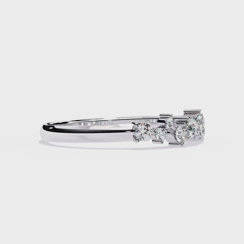 Elegant Diamond Side Stone Brilliance Ring