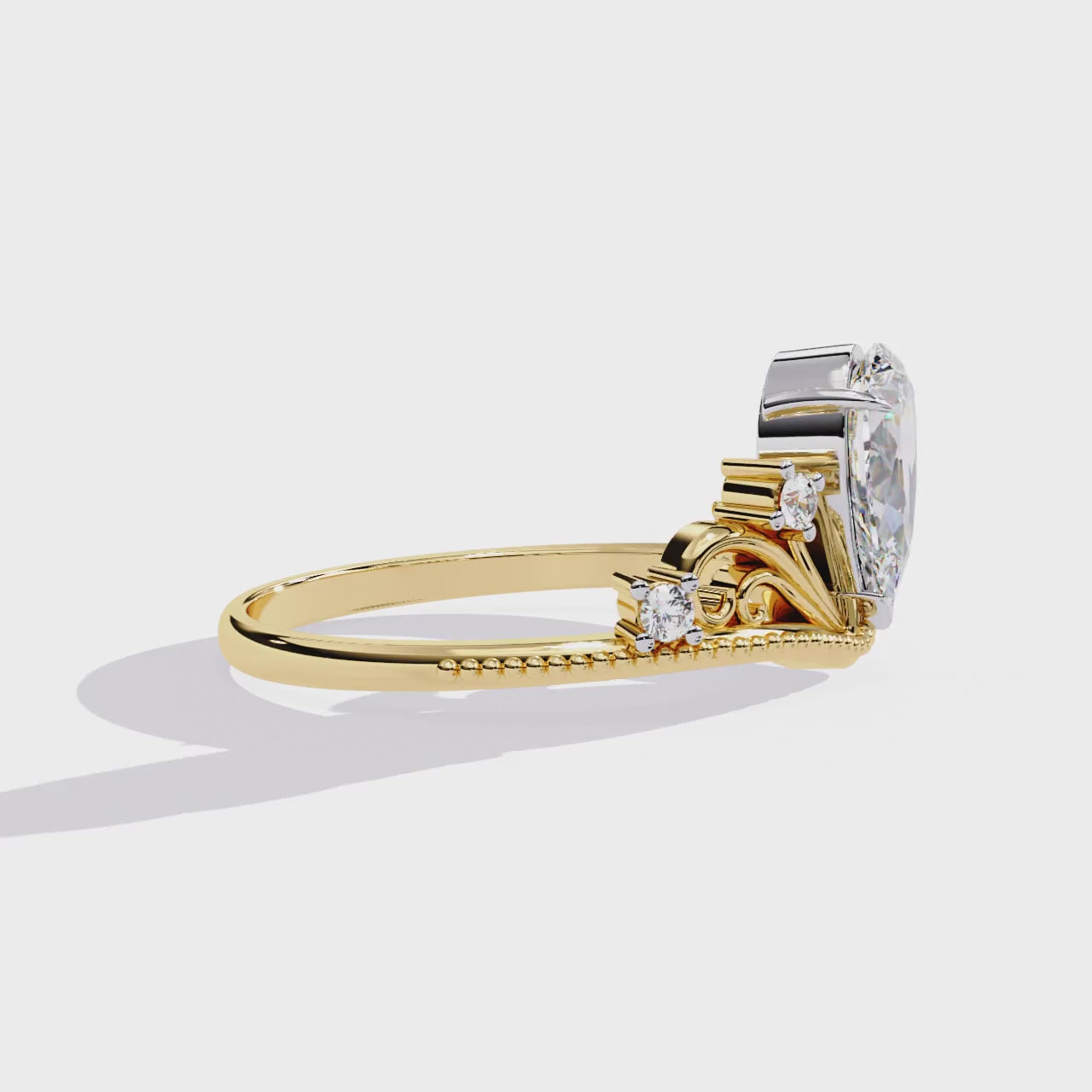 Elegant Radiance Central Stone Diamond Ring