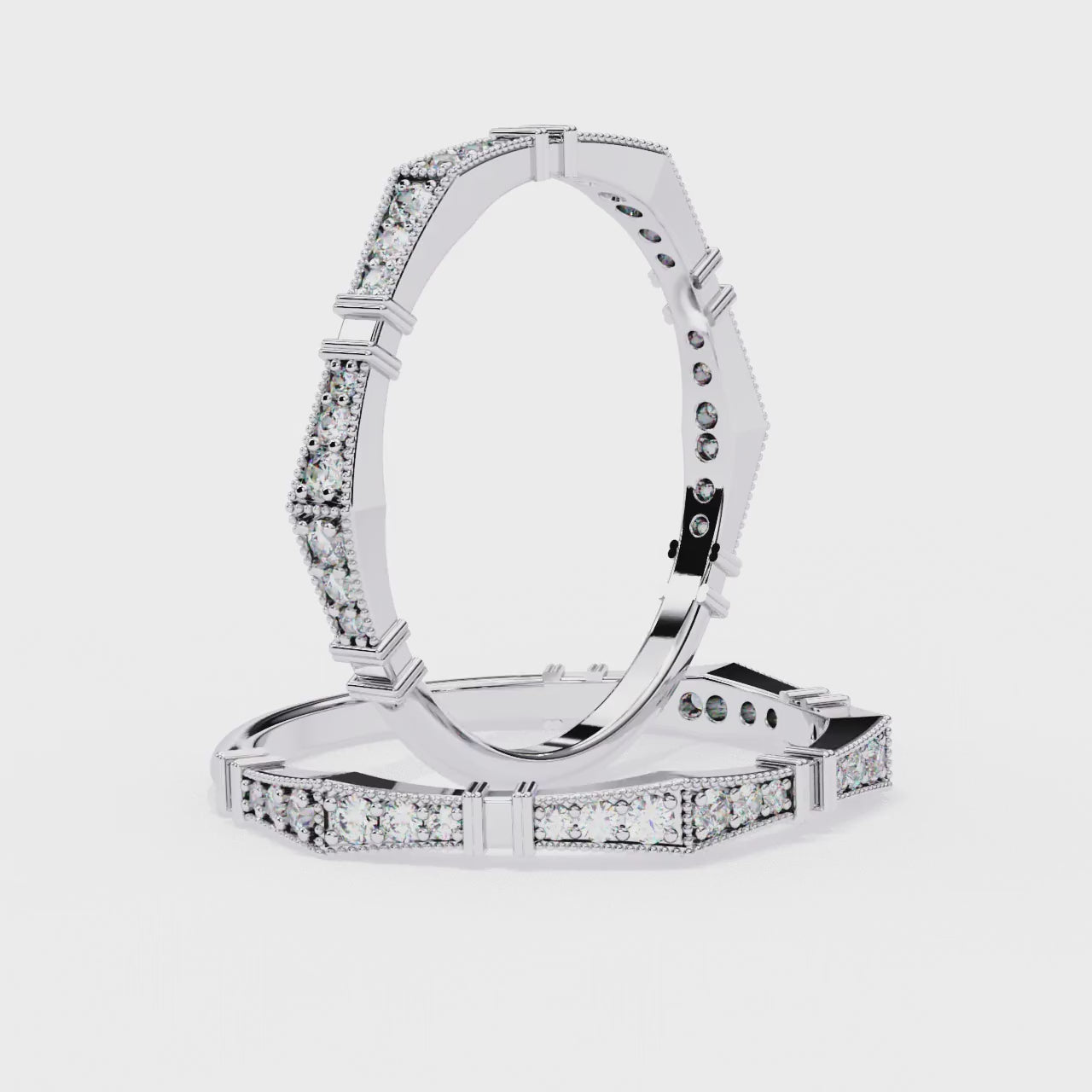 Elegant Diamond Side Stone Brilliance Ring