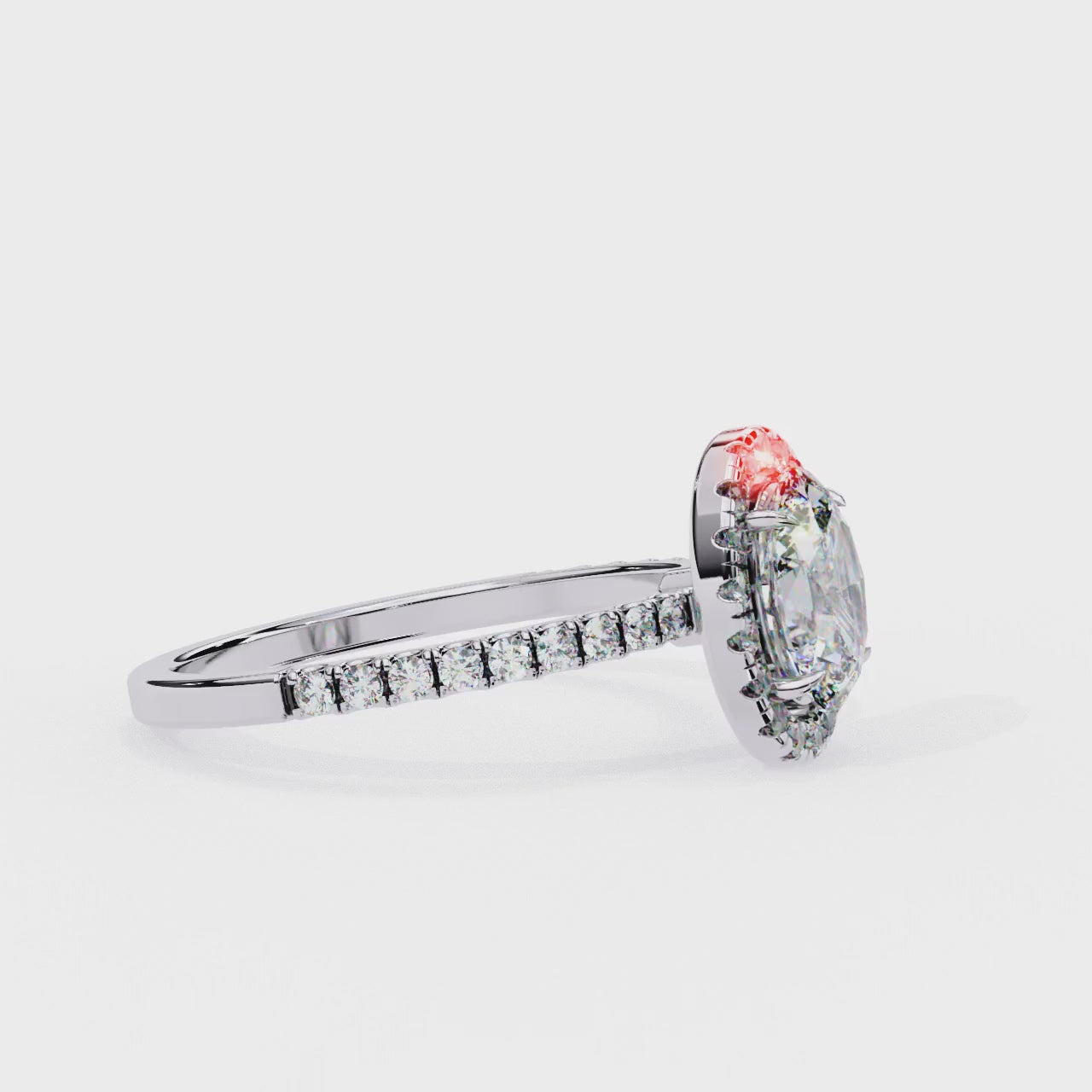 Elegant Diamond Central Stone Ring with Side Accents