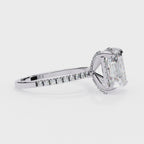 Elegant Central Stone Diamond Halo Ring